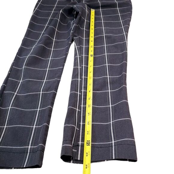 NWT Free People Charcoal Checkered Cropped Pants size 6 - Picture 11 of 12